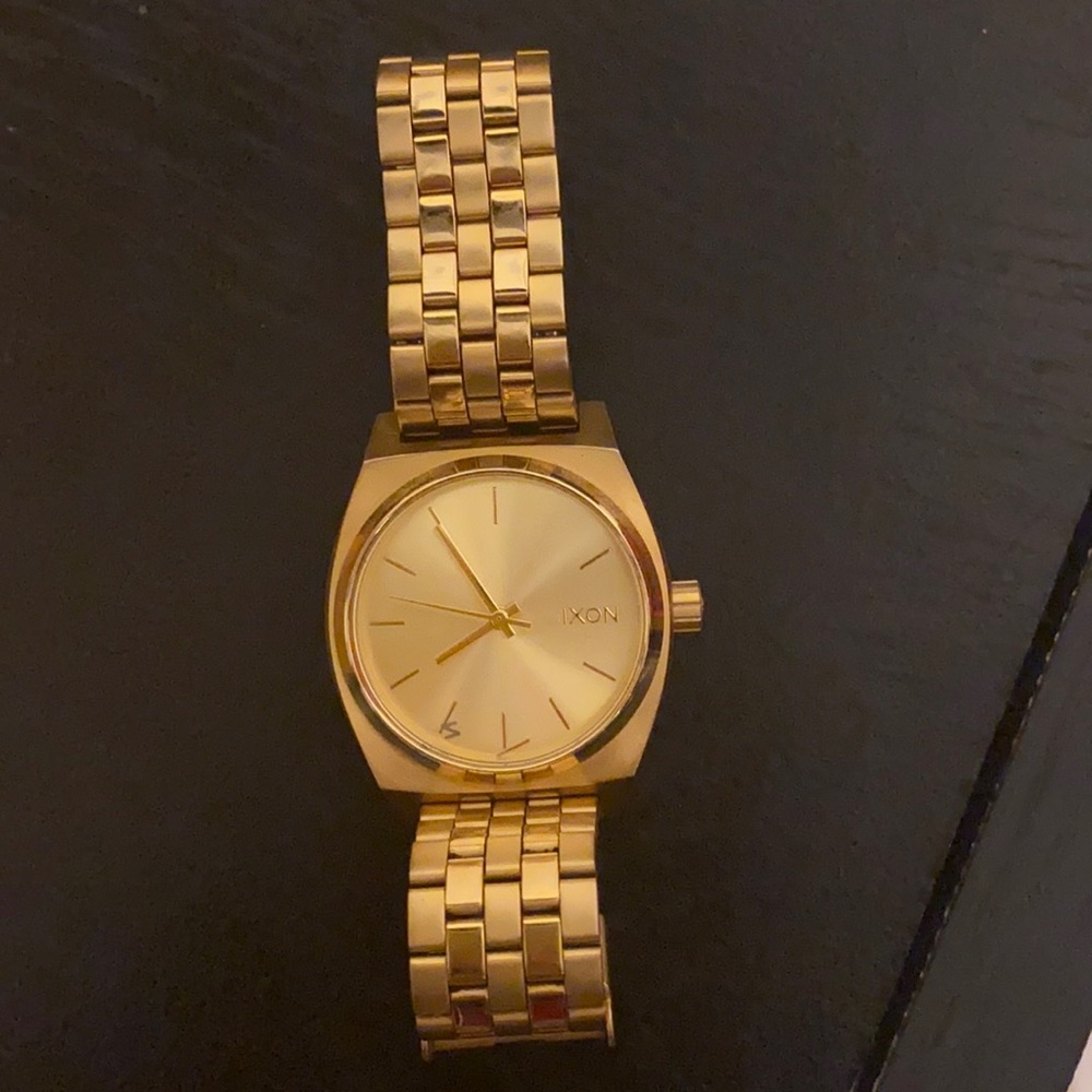 Nixon Medium Time Teller Watch All Gold Waterproof
